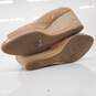 Prada Patent Leather Nude Peep Toe Wedges Women's Size 9.5 image number 4