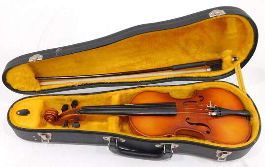 VNTG 1970's Suzuki Violin Co., Ltd. Brand 101RR Model 1/8 Size Violin w/ Case and Bow image number 4