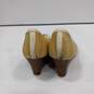 Tory Burch Brown Leather And Wood Wedge Heels Size 8M image number 4