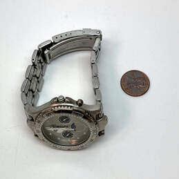 Designer Fossil Blue BQ-9011 Silver Stainless Steel Chronograph Wristwatch