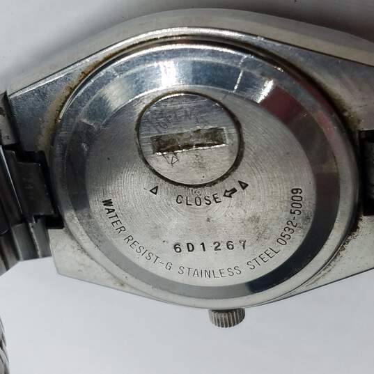 Vintage Retro Seiko LCD Digital Men's Full Stainless Steel Quartz Watch image number 6