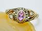 10K Yellow Gold Sapphire & CZ Class Ring 3.6g image number 1