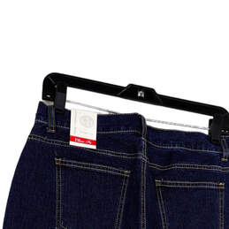 NWT Womens Blue Denim Classic Fit Dark Wash Straight Leg Jeans Size 12P alternative image