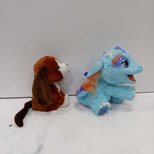 2 Hasbro Fur Real Friends Torch My Blazzin' Dragon & Howlin' Howie Dog Interactive Toys image number 4