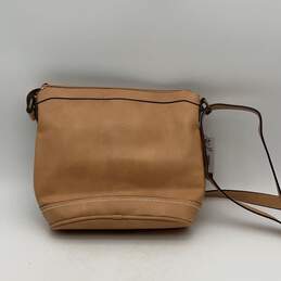 NWT Concept Womens Beige Leather Adjustable Strap Zipper Crossbody Bag Purse alternative image