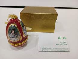 Mr. Christmas Egg-shaped Trinket Musical Ornament IOB alternative image