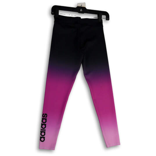Buy the Womens Purple Black Aeroready Performance Compression Leggings Size  10/12