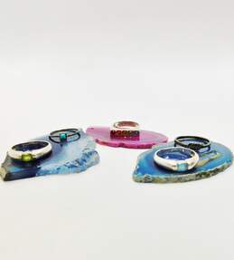 Artisan 925 Topaz Peridot Rainbow Rhinestones Turquoise & Etched Rings Variety