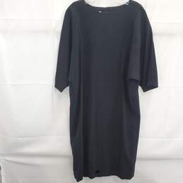 Vintage Adrian-Avery Black Wool Crepe Dress Women's Size 12