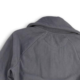 NWT Womens Gray Fleece Pockets Long Sleeve Full-Zip Jacket Size Medium