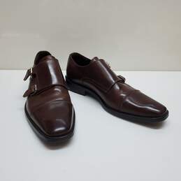 O BOOT NEW YORK - Dark Brown Double Monk Strap Cap Toe Loafers Sz 8