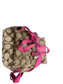 Pink and Beige Coach Backpack alternative image