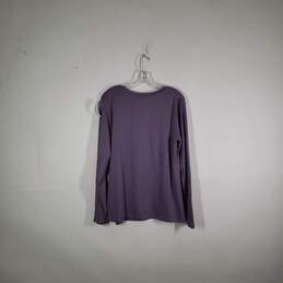 NWT Womens Knitted V-Neck Long Sleeve Pullover T-Shirt Size XL alternative image