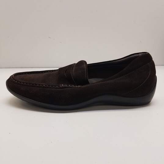 Tod's Brown Suede Driving Penny Loafers Men's Size 9 image number 2