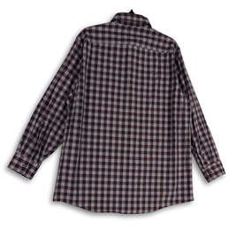 Mens Purple Plaid Long Sleeve Spread Collar Casual Button-Up Shirt Size L alternative image