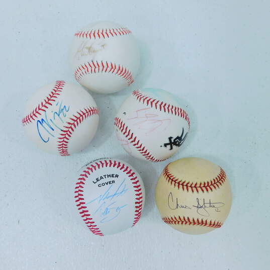 5 Autographed Baseballs image number 1