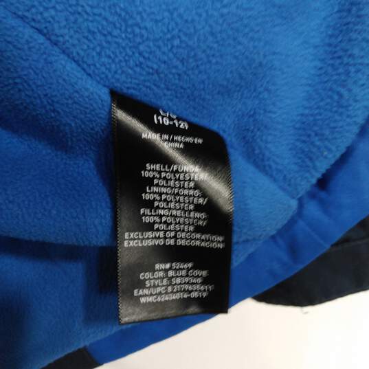 Boys Blue Full Zip Long Sleeve Hooded Windbreaker Jacket Size L (10/12) image number 5