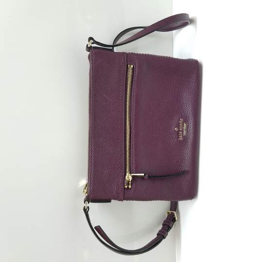 Buy the Kate Spade New York 'Jackson Street' Purple Leather Crossbody Bag |  GoodwillFinds
