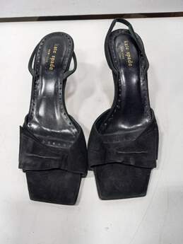 Kate Spade Women's Black Suede Kitten Heel Pumps Size 7.5
