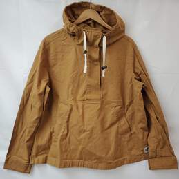 The North Face 1/4 Snap Brown Hooded Pullover Jacket Women's XL
