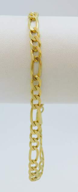 14K Gold Figaro Chain Bracelet 7.6g