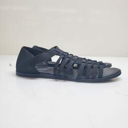 Eileen Fisher Black Suede Elastic Huarache Sandals Women's Size 8