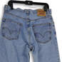 Mens Blue Denim Medium Wash 5-Pocket Design Straight Leg Jeans Size 33x32 image number 4