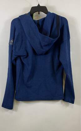 NWT Adidas Mens Blue Long Sleeve Tennis Full Zip Hoodie Size Small alternative image