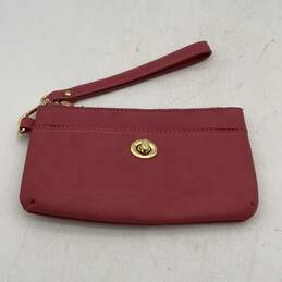 Chloe Womens Pink Zipper Pocket Rectangle Clutch Wristlet Wallet