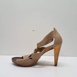 Michael Kors Berkeley Tan Tan Leather Heels Sandal Women's Size 9M alternative image