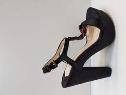 Prada Black Strappy Platform Heel Size 38 EU, 7.5 US - Authenticated