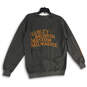 NWT Womens Gray Orange Crew Neck Long Sleeve Pullover Sweatshirt Size M image number 2
