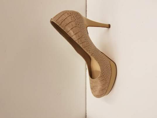 Women's Cole Haan & Nike Air  Snake Skin Platform Heels, Nude Tan, Size 7.5 image number 1