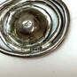 Designer Silpada 925 Sterling Silver CZ Swirl Oval Pendant Necklace image number 4