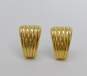 14K Yellow Gold Chunky Ribbed Earrings 5.6g image number 3