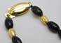 14K Gold Clasp Oval & Onyx Beaded Necklace 8.8g image number 3