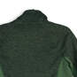 Womens Green Heather Mock Neck Long Sleeve Fleece Jacket Size M/L image number 4