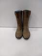 Women's Beige Leather Boots Size 8 image number 1