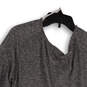 Womens Gray Heather Round Neck Mickey Long Sleeve Pullover Sweatshirt Sz L image number 2