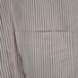 Mens Cotton Striped Collared Short Sleeve Chest Pocket Button-Up Shirt Size 16 image number 3