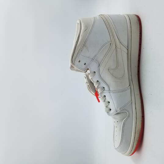 Air Jordan 1 Mid Prem Sneakers Men's Sz 11 White/Infrared image number 2