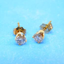 14K Yellow Gold 0.56 CTTW Diamond Stud Earrings 0.7g