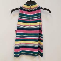 NWT Womens Multicolor Striped Sleeveless Top And Skirt 2 Piece Set Size M L
