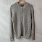 All Saints Gray Full Zip Crewneck Sweater MD image number 1