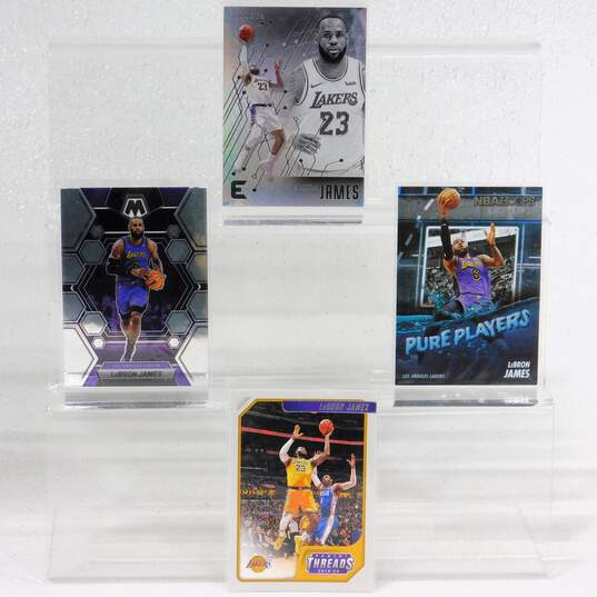 4 LeBron James Basketball Cards Los Angeles Lakers image number 1