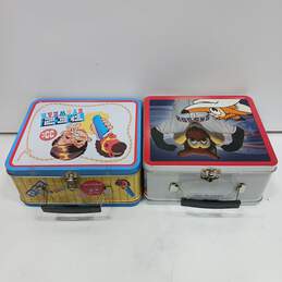 2pc Set of Vintage Tin Lunch Boxes alternative image