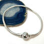 Designer Pandora S925 ALE Sterling Silver Ball Clasp Snake Chain Bracelet image number 1