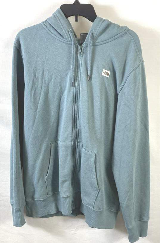The North Face Men Blue Zip Sweater L image number 1