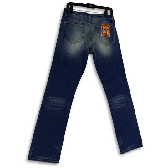 Womens Blue Denim Medium Wash Stretch Pockets Straight Leg Jeans Size 30 image number 2