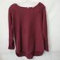 Michael Kors Women's Burgundy Long Sleeve 1/3 Zip Shirt Size M image number 3